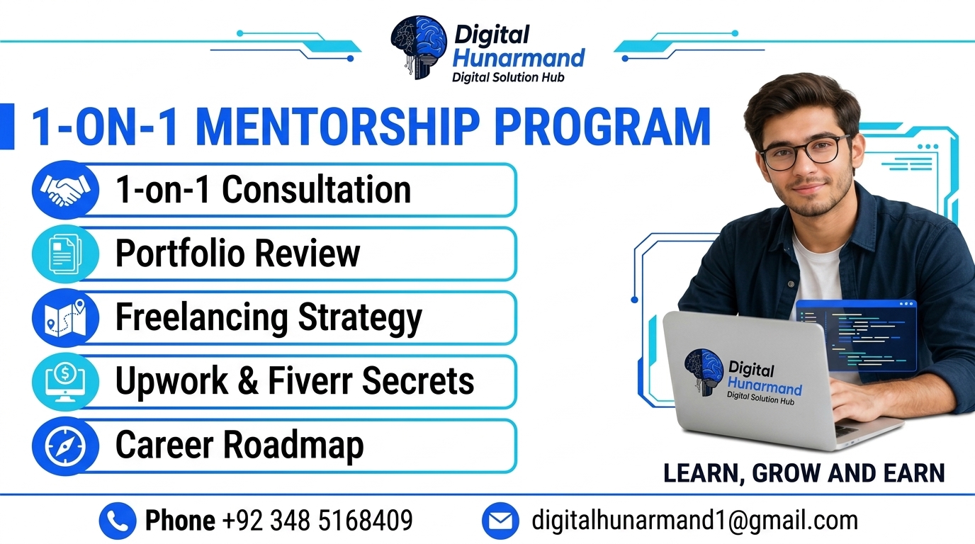 1-on-1 Mentorship Program - Digital Hunarmand Hub
